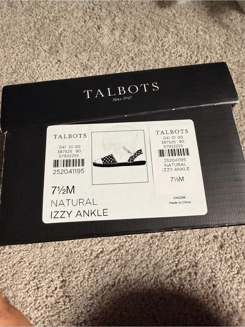 Talbots Crochet Woven Espadrille Sandals in Natural